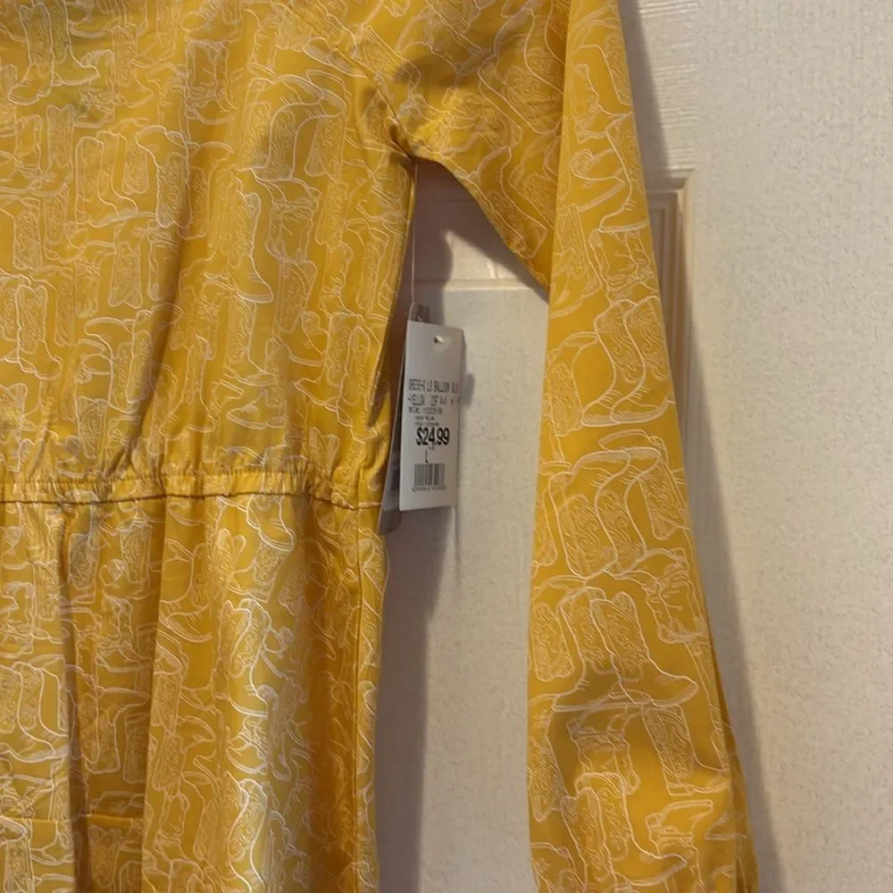 Wrangler Girl's High Low Ruffle Hem Dress, Size Large, NWT